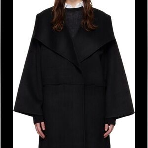 Toteme black signature wool coat Size S